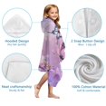 thumbnail image 7 of Purple Butterfly Pattern Hooded Bath Towel，50"x30" for Ages 3 To 12 Kids, Quick Dry Lightweight Soft Microfiber Hood Beach Towel Cover Up for Kids, 7 of 7