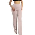 thumbnail image 3 of Jacenvly women's pants Extra Long Elastic Waisted Plain women's pants Fashion Comfortable Solid Color Leisure Pants High Waist Pants, 3 of 8