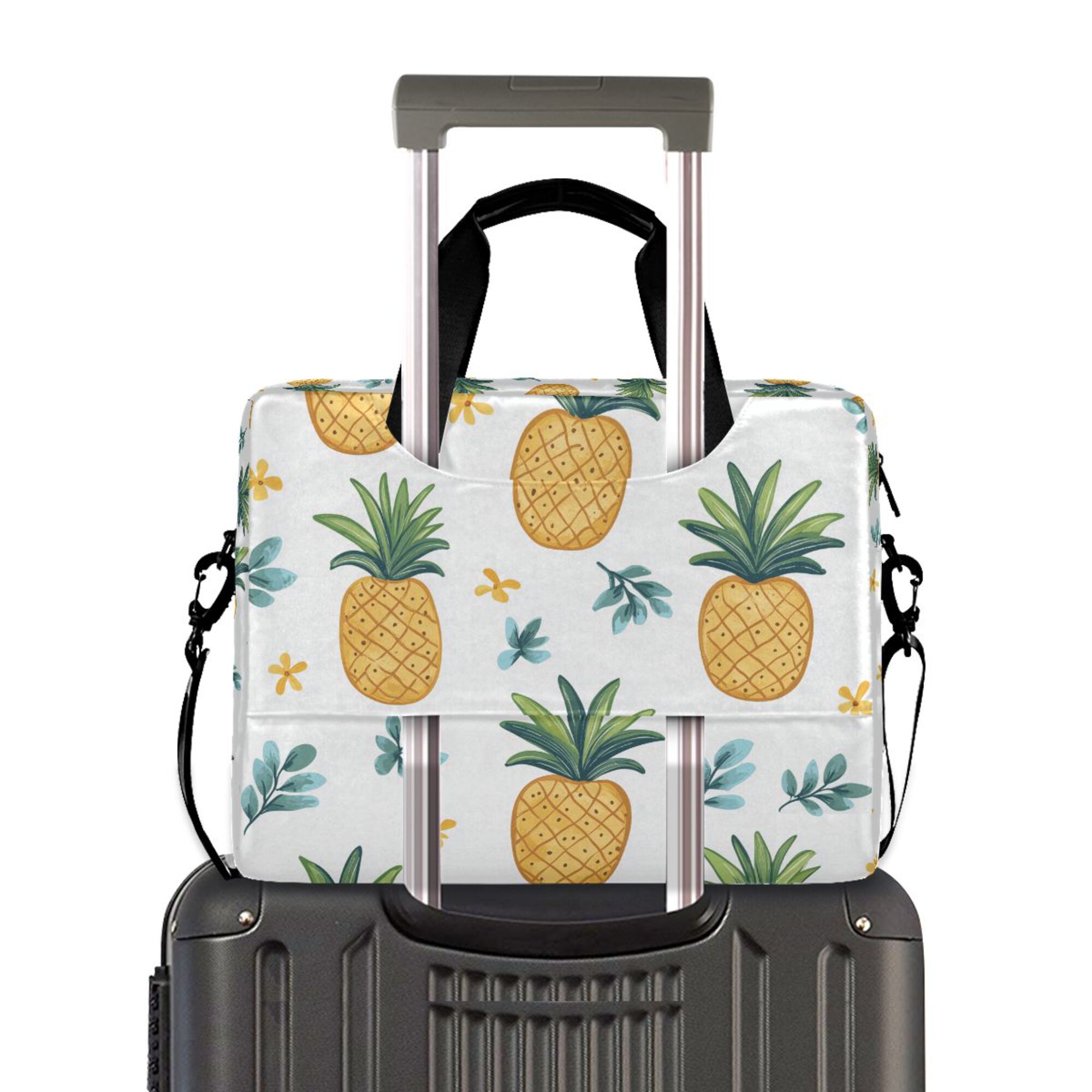 FORMRS 16" Laptop Bag Carrying Sleeve Case with Handle Travel Shoulder Briefcase, Pineapple