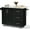 Black, variant on DreamCurship Kitchen Island on Wheels, Drop Leaf Kitchen Island Cart with Storage, Wood Countertop, Lockable Casters, Black