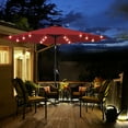 thumbnail image 6 of ABCCANOPY 10.5ft Patio Solar Umbrella LED Outdoor Umbrella with Tilt and Crank, Burgundy, 6 of 10