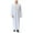 White, variant on Men's Muslim Long Sleeve Embroidered Pocket Robe - Solid Color Prayer Clothing - Polyester Cotton - All Seasons - S-XXXL