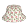thumbnail image 3 of Daiia Rose Flowers Pattern Bucket Hat - Trendy Cotton Sun Hat for Beach, Golf, Fishing - Fun Outdoor Vacation Boonie for Men and Women, 3 of 9