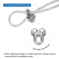 thumbnail image 4 of Uxcell 3/8 Clear Vinyl Coated Wire Rope 20ft Galvanized Steel with 2PCS M10 Loop Sleeves, 4 of 7