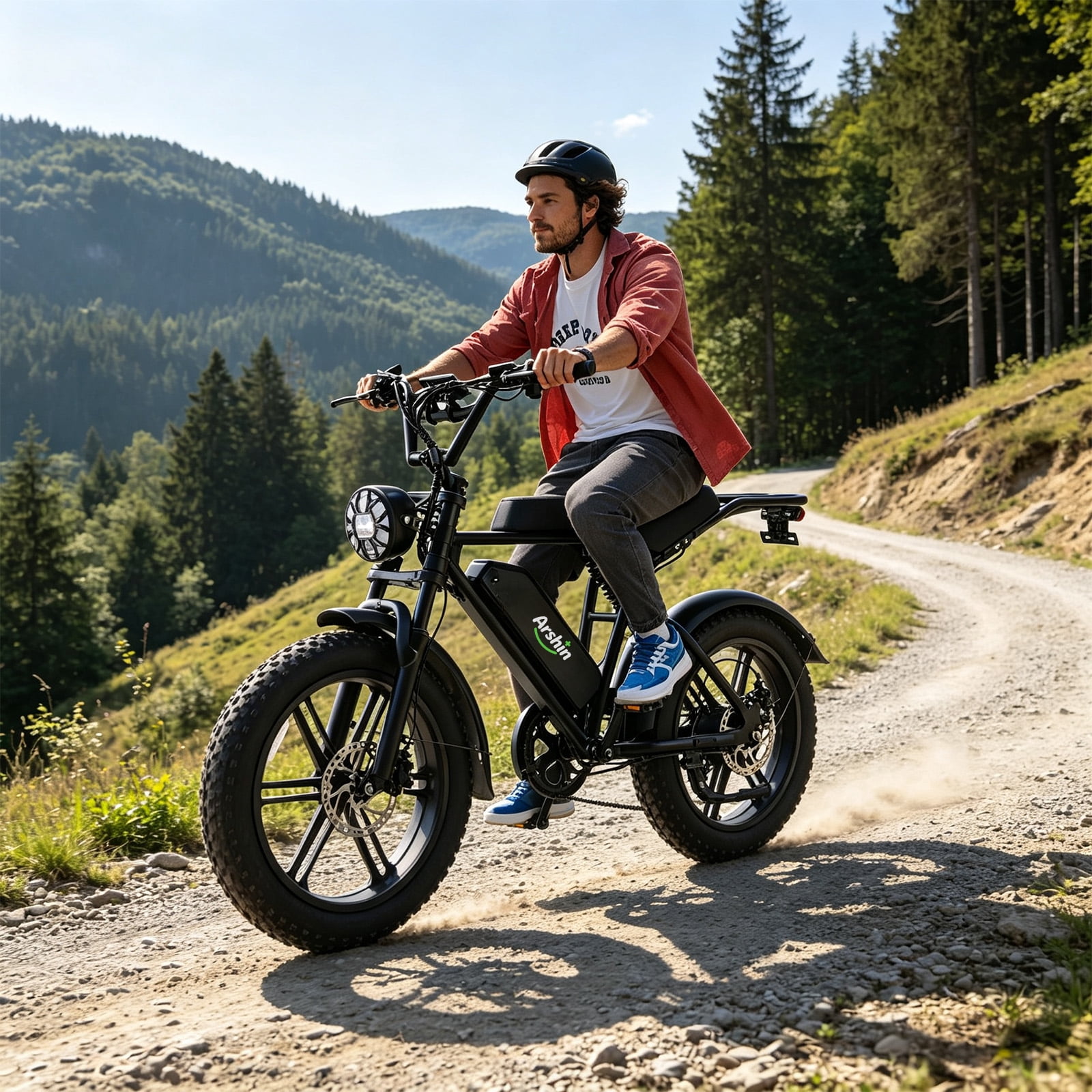 Upgrade 20" Electric Bike for Adults,Off‑Road Fat Tire Ebike,1500W Peak Motor,48V 15Ah Removable Battery,28 MPH Max Speed,UL2849 Certified for Ages 16+ (Black)