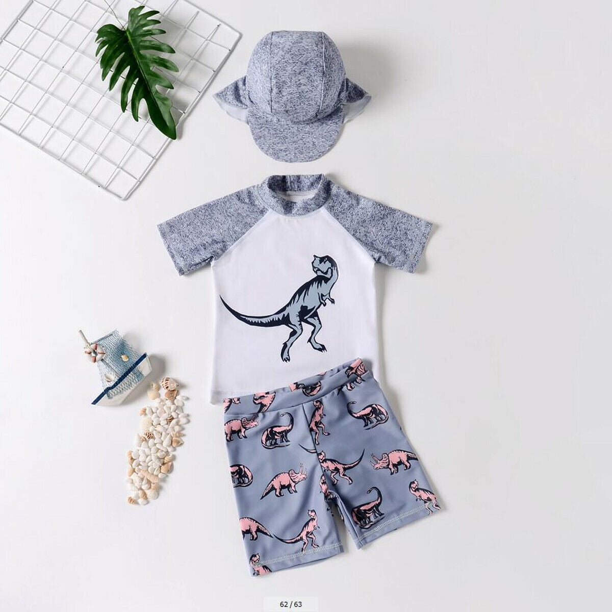 baby boy swim set with hat