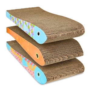 Vibrant Life Fish Cat Scratcher With Catnip, 3 Pack