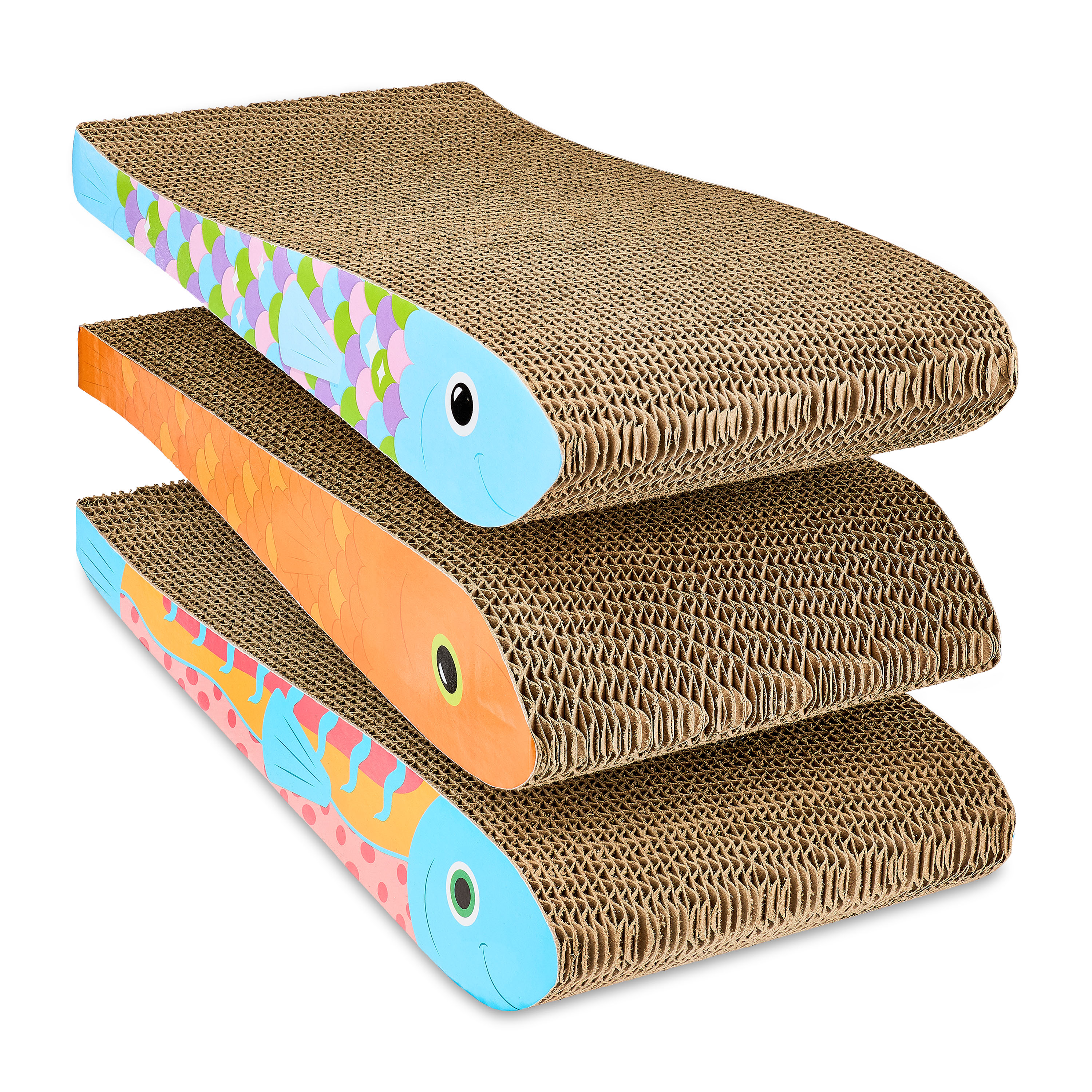 Vibrant Life Fish Cat Scratcher With Catnip, 3 Pack photo 1