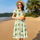 thumbnail image 4 of Easygdp Avocado for Exercise para Vestido Transpirable de Mujer, Vestido Suelto de Manga Corta con Pliegues y Bolsillos para el Verano, 4 of 6