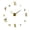 Gold, variant on Matoen Large 3D DIY Wall Clock, Giant Roman Numerals Clock Cute Cat Frameless Mirror Sticker Wall Clock Home Decoration for Living Room Bedroom(Silver)