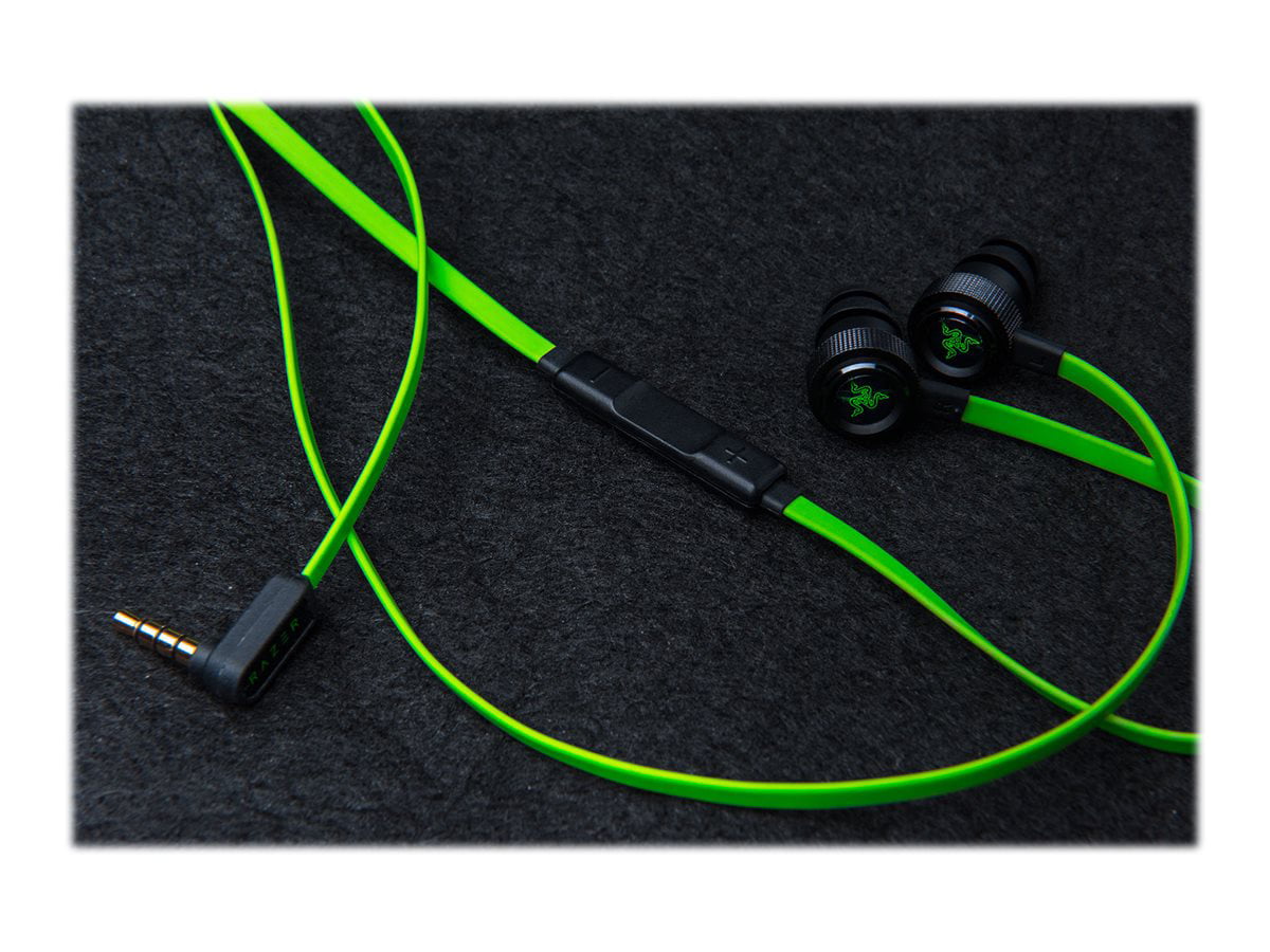 Razer Hammerhead Pro V2 Earphones With Mic In Ear Wired 3 5 Mm Jack Noise Isolating Black Green Walmart Com Walmart Com