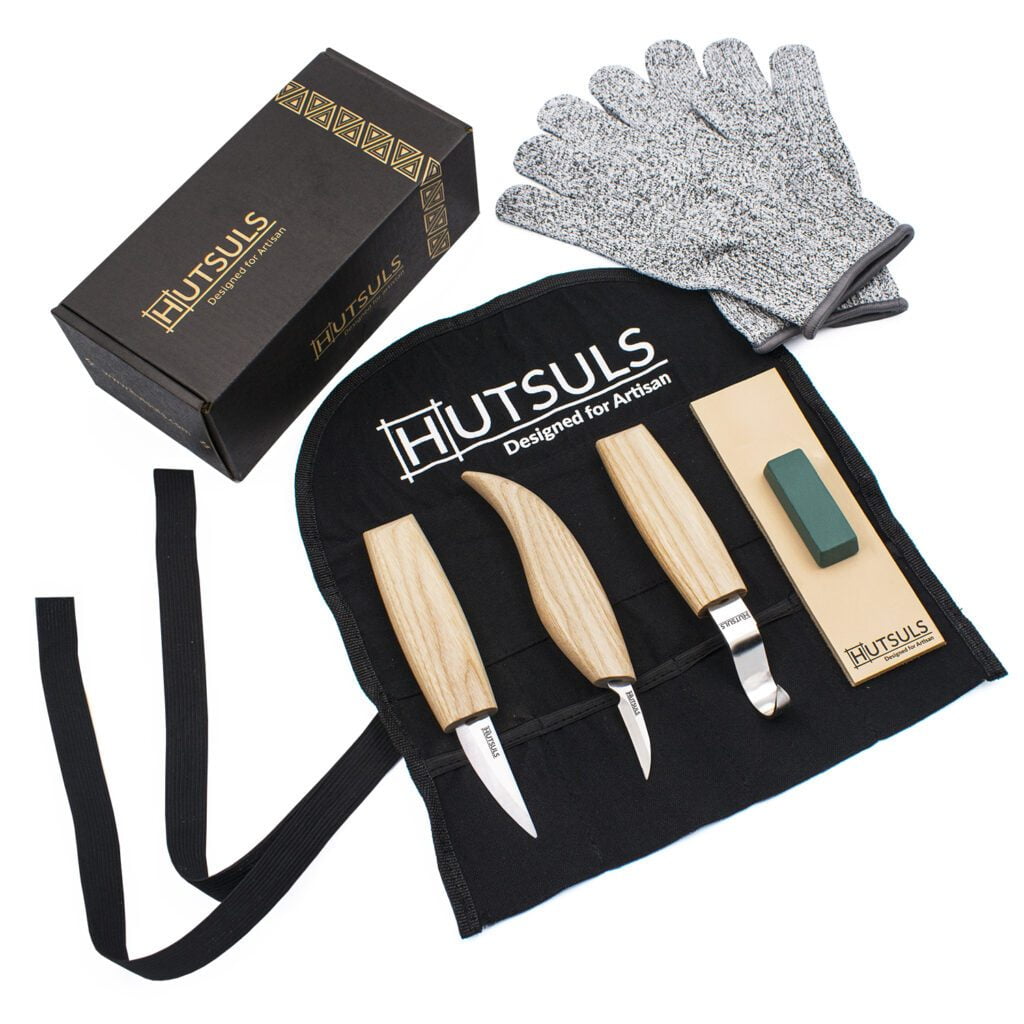 Hutsuls Wood Whittling Kit for Beginners 8 pcs Razor Sharp Wood