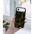 thumbnail image 5 of WIRESTER Shockproof Soft Rubber Cover Case for Apple iPhone 17 Air 6.6" 2025, Black Marble Gold Veins, 5 of 5