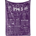 thumbnail image 3 of Yibo 60th Birthday Gifts Blanket Flannel Soft and Comfortable Anti-static Bed Sofa Blanket, 3 of 9