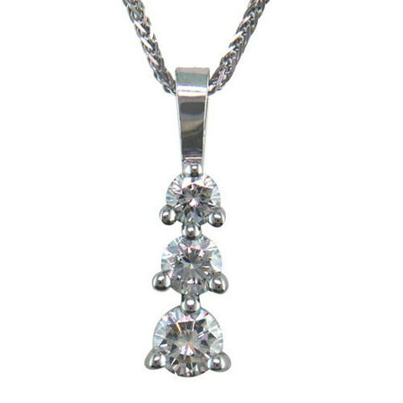 Precious Stars 14K Gold Round Brilliant Pendant