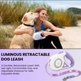 thumbnail image 2 of Dog Supplies Luminous Retractable Dog Leash with Front Safety Led Light - 360 °   Tangle-Free Training Leash for Ultimum Freedom with Anti Slip Handle Dogs & Cats, 2 of 7