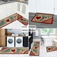 thumbnail image 3 of Red Kitchen Rugs Retro Utensils I Love My Kitchen Mat Red Kitchen Decor And Accessories Checkerboard Non-Slip Kitchen Rug and Mats Floor Mat Runner Rug for Kitchen Laundry Living Room Front Door, 3 of 6
