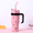pink, variant on 40 ounce insulated cup with lid straw, durable travel coffee cup and water cup, suitable for hot and cold drinks