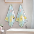 thumbnail image 3 of Coolnut Cute Easter Bunnies Chicks Hand Towels 2 PCS, Clouds Sun Flowers Kitchen Towel Ultra Soft and Highly Absorbent,Decorative Fingertip Face Towel for Bathroom Hotel, 28.3"x14.4", 3 of 5