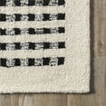 thumbnail image 5 of nuLOOM Adahlia Checkered Wool Area Rug, 5' x 8', Ivory, 5 of 9