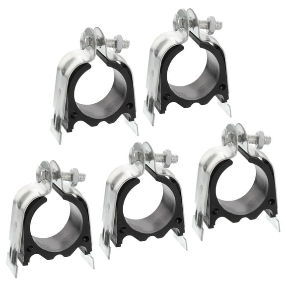Uxcell 5Pack 2" Rubber Cushion Strut Clamp Rigid Steel Pipe Clamp for Tube Pipe