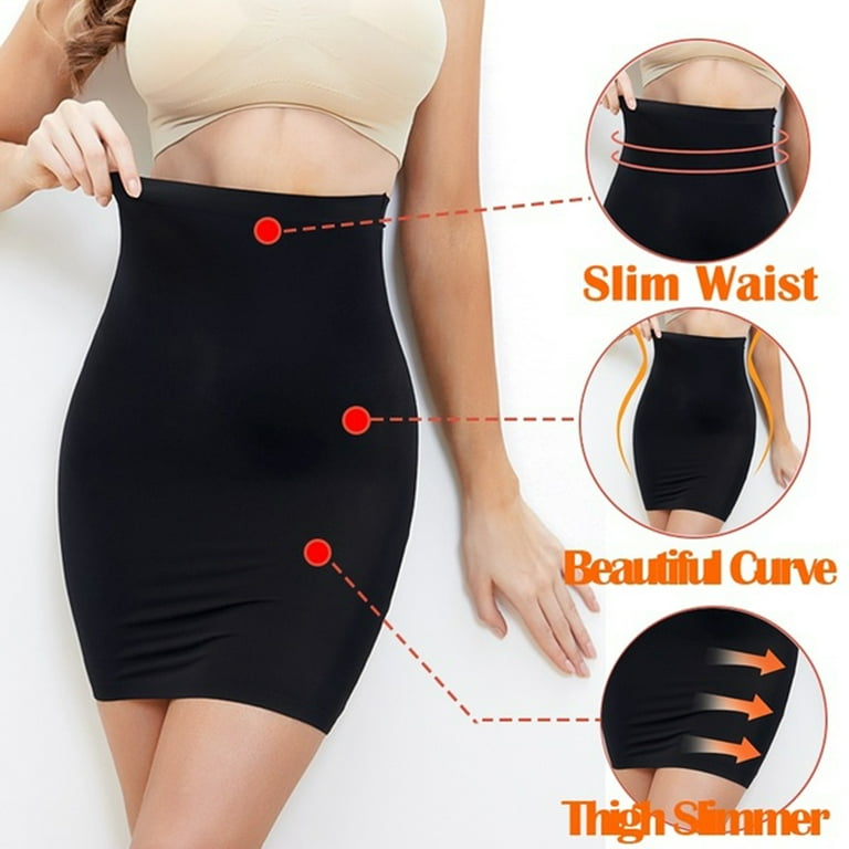 Fullness Women High-Waisted Slimming Skirt, Female Tummy Shapewear Women  Skirt