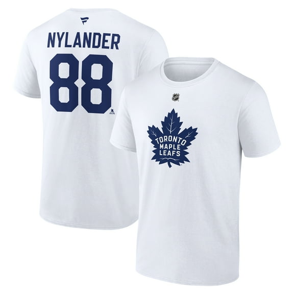Men's Fanatics William Nylander Navy Toronto Maple Leafs Authentic Stack Name & Number T-Shirt