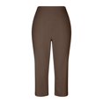 thumbnail image 5 of JLFKNG Womens Pants Simple Solid Color Elastic Sports Yoga Pants Breathable Slim Fit Trousers Mid Calf Length Wide Leg Womens Dailywear, 5 of 6