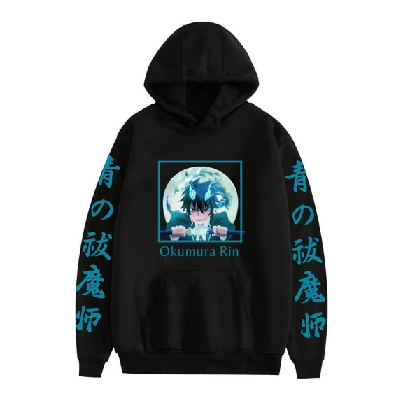 Duoxingbao New hot selling anime Blue Exorcist print fashion hooded sweatshirt unisex