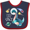 thumbnail image 3 of Inktastic I Need Some Space Dinosaur Astronaut with Stars and Planet Boys or Girls Baby Bib, 3 of 4