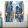 thumbnail image 2 of Jellyfish Whales Stars Curtains Black Out 63 Inch Length Curtains for Sliding Glass Doors Bedroom Living Room 2 Panels Set, 2 of 5