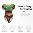 thumbnail image 4 of Fotbe Tree Frog Body de Mujer con Cuello Redondo y Mangas Cortas, Sin Mangas Ajustado, Suave, Cómodo y Básico-X-Large, 4 of 7