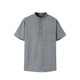 thumbnail image 2 of Camisetas Elvqul para Hombre sin Estampado Gris Oscuro Manga Corta Playa Cuello Mao, 2 of 8
