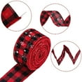thumbnail image 4 of Bwomeauty Christmas Decor, Christmas Red And Plaid Ribbon Printed With Snowflake Tie Bowknot Decoration Imitation Plaid Ribbon Snowflake Ribbon, Family Gifts, 4 of 7