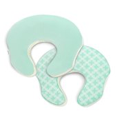 Comfort & Harmony mombo Deluxe Covered Nursing Pillow Slipcover, Mint to be Sweet