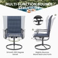 thumbnail image 4 of ELPOSUN Patio Swivel Chairs Set of 4, Outdoor Dining Chairs High Back Padded All Weather Breathable Textilene Outdoor Swivel Chairs with Metal Rocking Frame for Lawn Garden Backyard Deck, Navy, 4 of 6