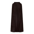 thumbnail image 6 of Xfvqtps Women Hooded Cloak Open Front Lace up Solid Color Velvet Flannel Soft Windproof Poncho Brown, 6 of 7
