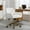 White, variant on Direct Wicker UBS-W1143125532 Pink Home Swivel Office Chair with Metal Base, Adjustable Vanity Chair