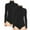 2PK-BLACK/BLACK, variant on FashionMille Women's Shirred High Mock turtle Neck Long Sleeve Stretchy Jersey Leotard Top Bodysuit-FWT1302-2PK-BLACK/HGREY-S