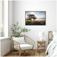 thumbnail image 2 of Kate and Laurel Coastal Serene Sunset Tree Landscape Framed Canvas Wall Art  by Patricia Rae 33 x 23 Sylvie Walnut, Coastal, Landscapes, Nature Art for Wall Decor, Living Room Bedroom, 2 of 8