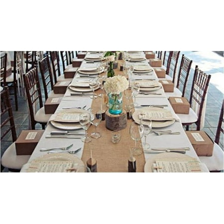 Burlap Table Runner: 120"x12" for Rustic Events - Walmart.com