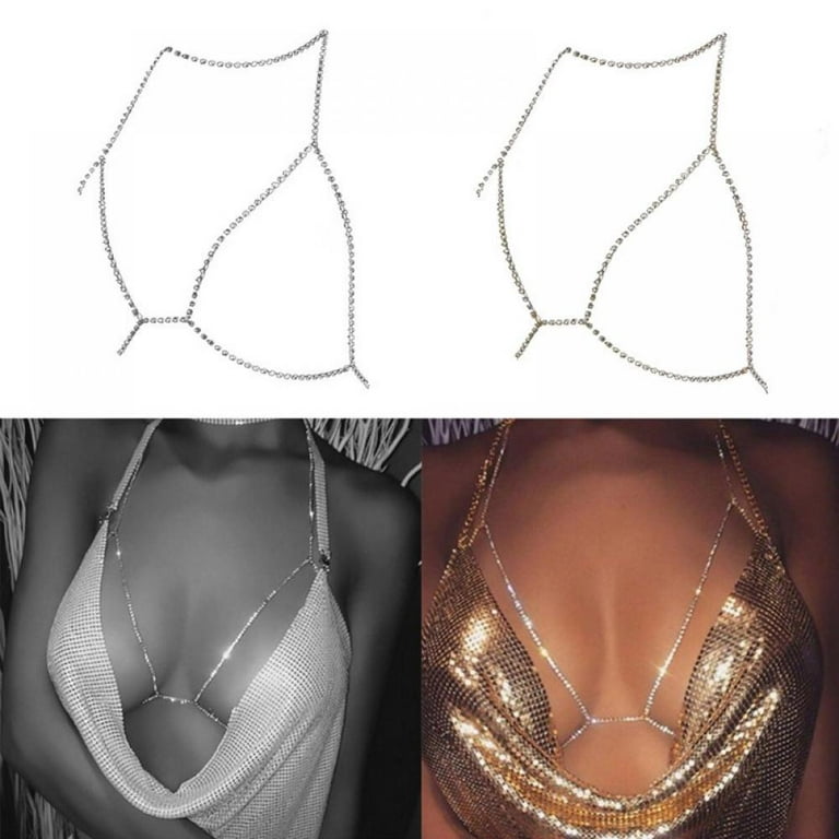 Twinklede Boho Body Chain Bra Gold Chest Chains Festival Rave  Harness Chain Summer Beach Bikini Body Chain Jewelry for Women and Girls :  Clothing, Shoes & Jewelry