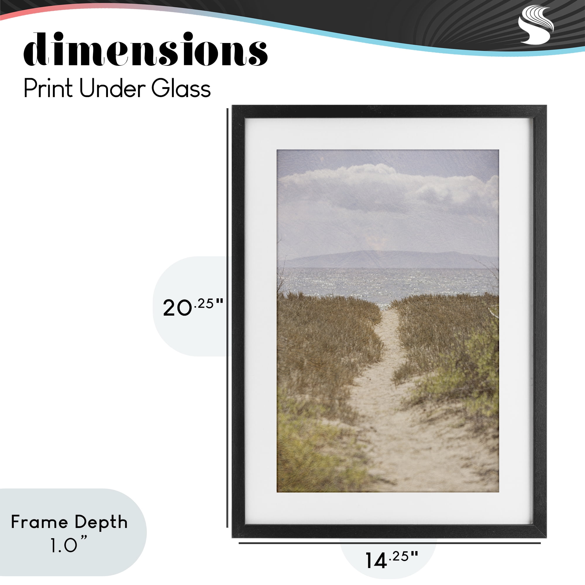Stupell Industries Path to Misty Ocean Black Framed Print Under Glass, design by Aaron Matheson