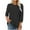 #01 Black, variant on Womens 3/4 Length Sleeve Shirts Fashion Casual Sweatshirts Fall Winter Long Sleeve Sweaters Crew Neck Loose Blouses Women's Pullover Top