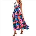 thumbnail image 1 of Vestido Maxi Bohemio de Verano para Mujer, Sin Mangas, Fruncido, con Tirantes Finos, Corte en A, Holgado, para Playa, , Talla XL, 1 of 7