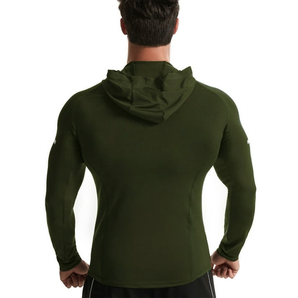 Hooded compression shirt cheap