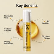 GK Hair Keratin Argan Oil Hair Serum, Hydrating and Smoothing, 0.34 fl oz