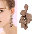thumbnail image 3 of Pendientes largos de pétalos de rosa acrílicos para mujeres y niñas con pendientes de flores exageradas Pendientes de borlas de flores colgantes, 3 of 5