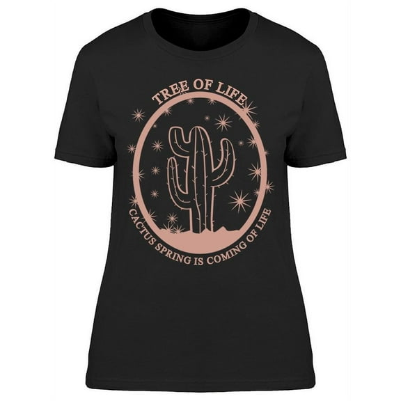 Tree Of Life Cactus T-Shirt Women -Image by Shutterstock, Female Medium