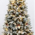 thumbnail image 3 of 7 Foot Light Flocked Green Balsam Fir Christmas Tree Pre-lit (7ft Pre-lit), 3 of 5